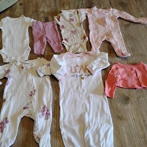 Baby Girl Lot 7pc Preemie